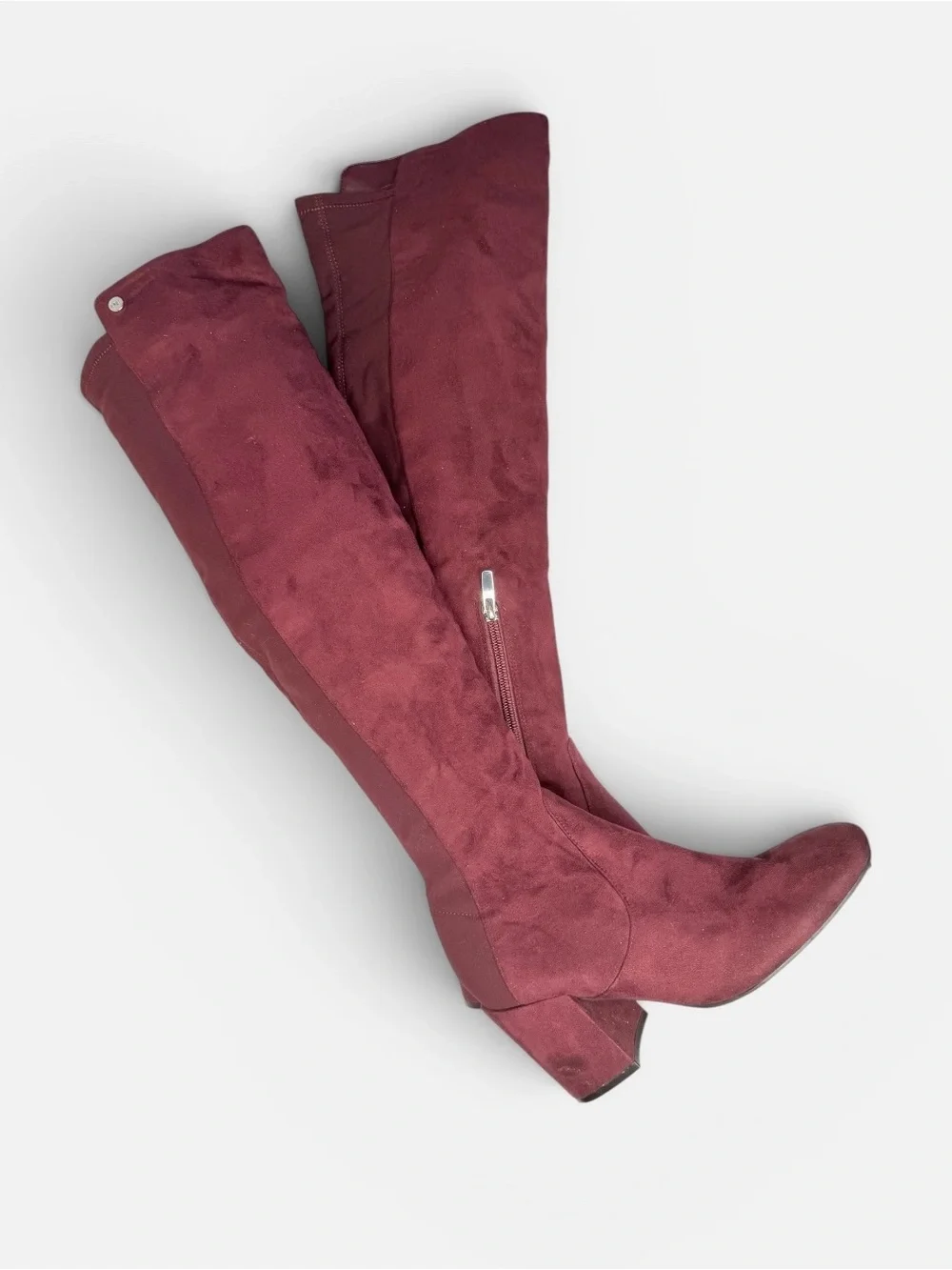 Marc Fisher wine suede over the knee boots